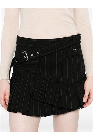 Maddy pinstripe ruffled skirt ISABEL MARANT | JU0412FAC4E03I01BK